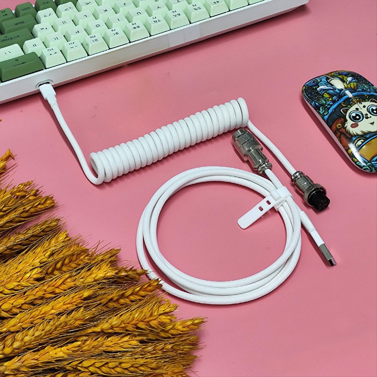 Coiled Usb Cable - Câble USB Type-C AAAE pour claviers