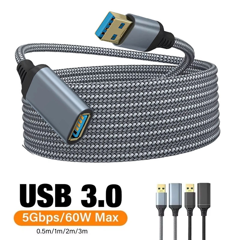Coiled Usb Cable - Câble d'extension USB 3.0 tressé en