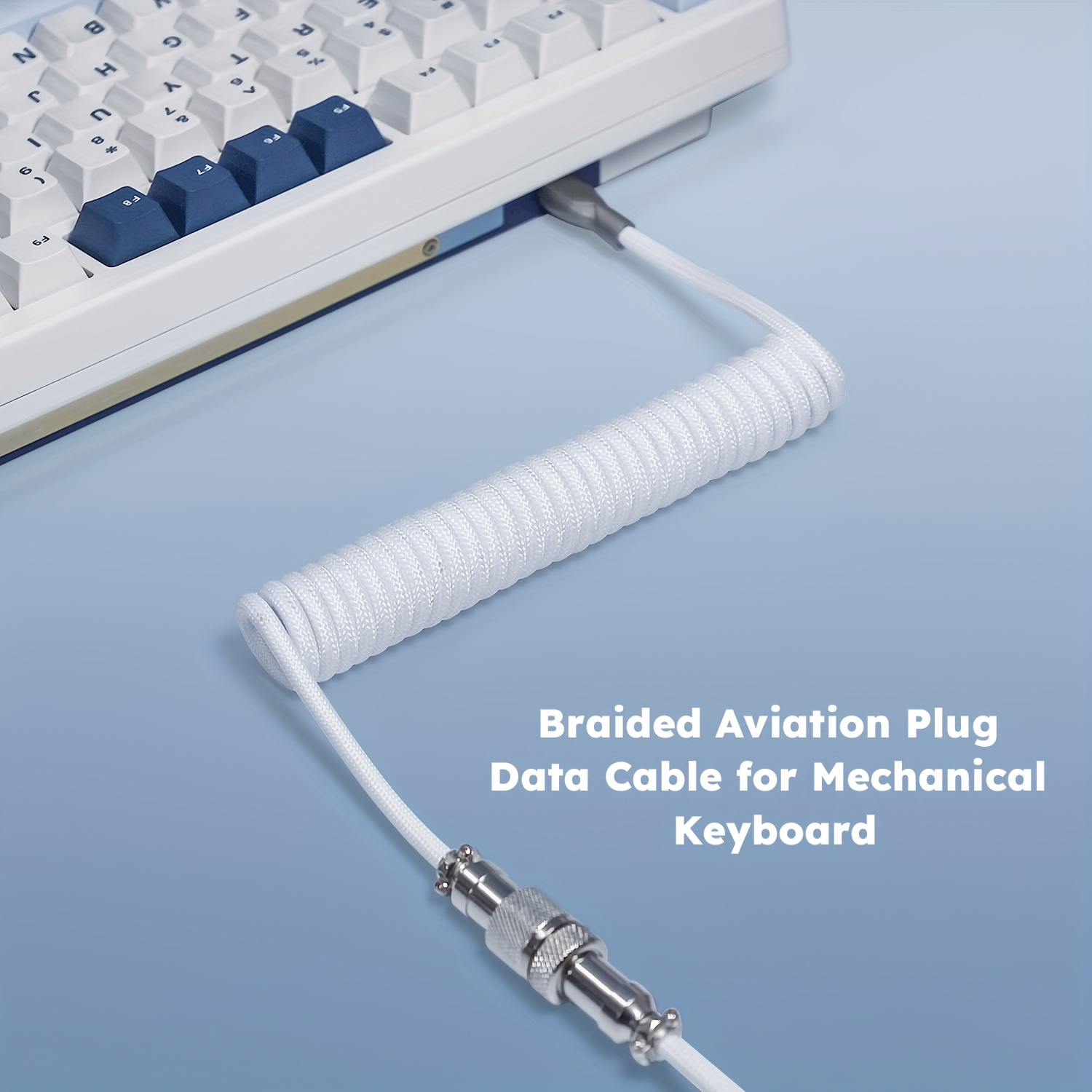 Coiled Usb Cable - Câble enroulé pour clavier mécanique, Type