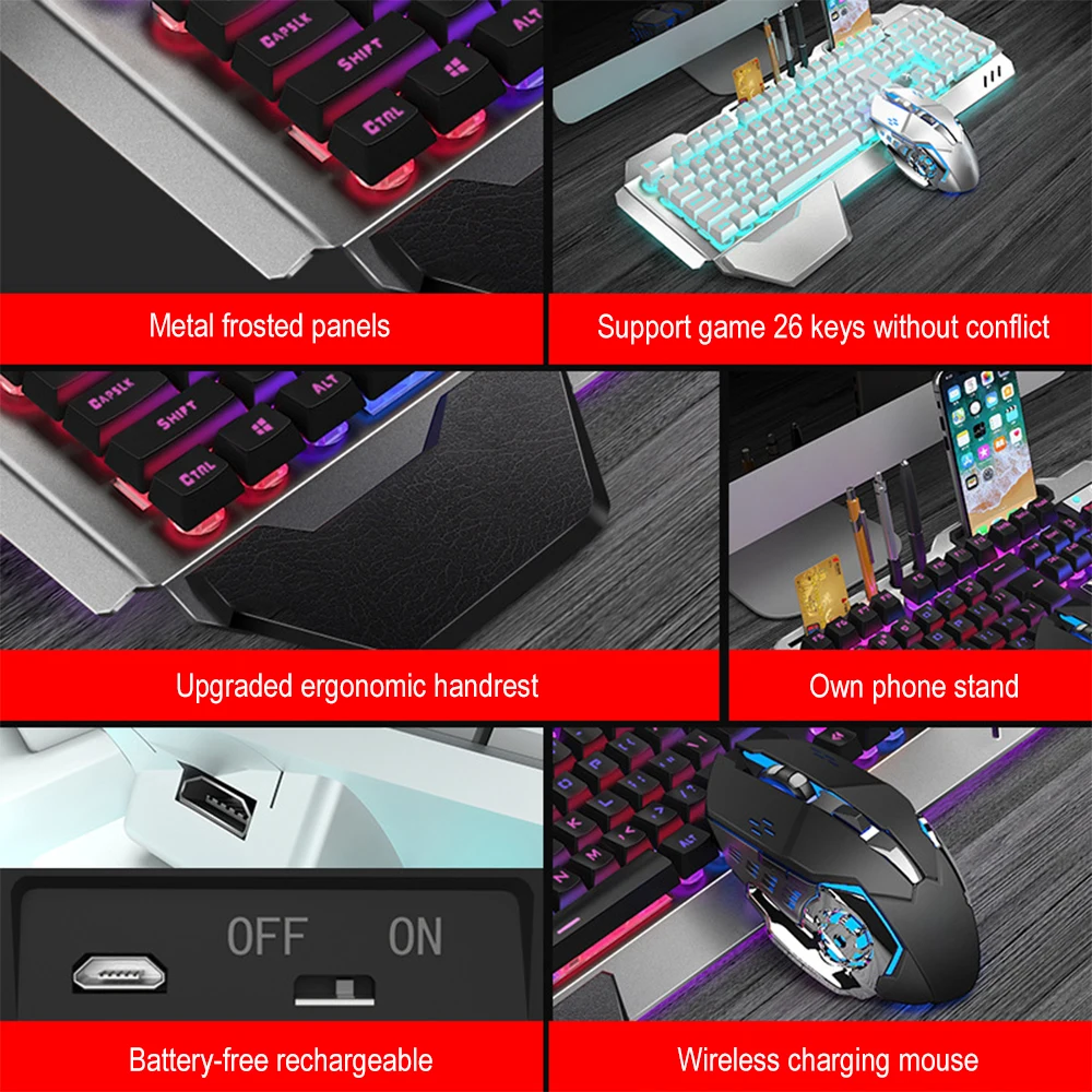 Ensemble clavier et souris san - Gaming Keyboard And Mouse Wireless avis et prix