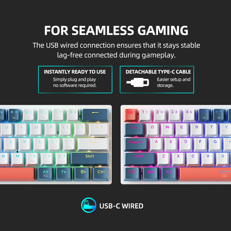 K500-B61 Machenike Mini clavie - Keyboard Gaming Blue Switch avis et prix