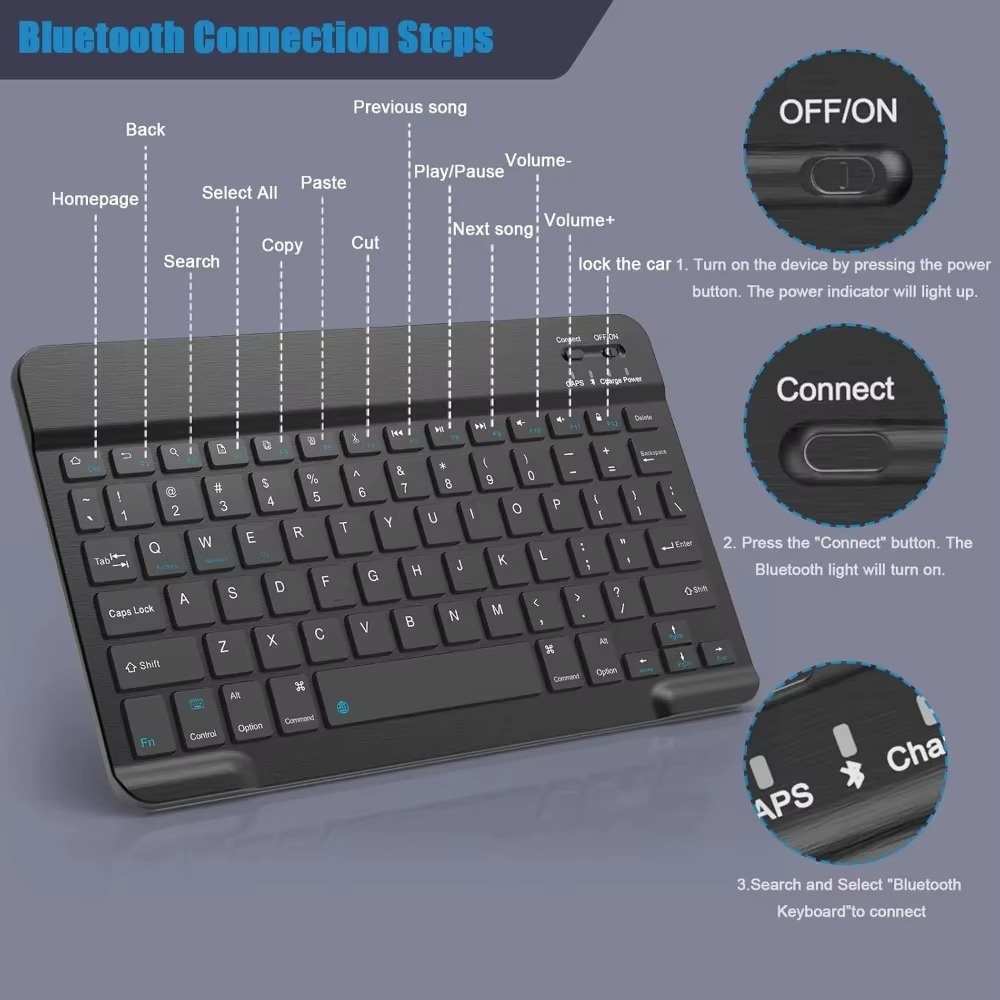 Clavier sans fil Bluetooth 5.0 - Gaming Keyboard Wireless avis et prix