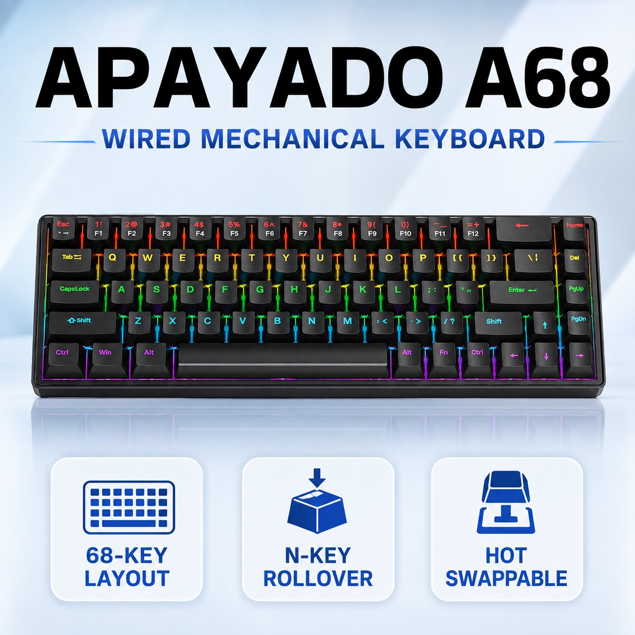 Clavier mécanique filaire APAY - Keyboard Gaming Blue Switch avis et prix