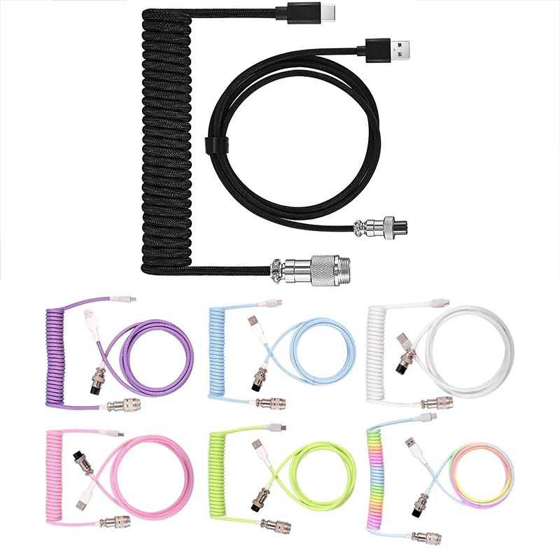 Câble USB Type C pour clavier  - Coiled Usb Cable avis et prix