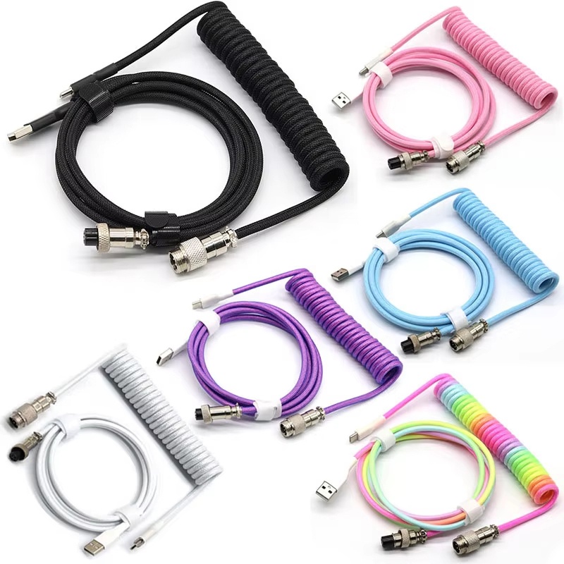 Câble USB Type C pour clavier  - Coiled Usb Cable avis et prix
