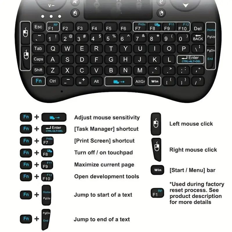 Mini clavier sans fil 2.4GHz,  - Gaming Keyboard Wireless avis et prix