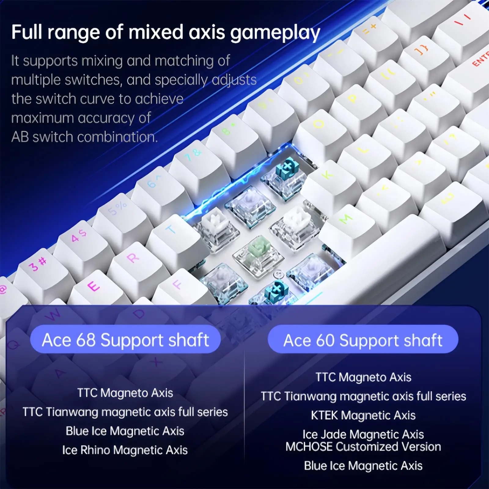 MCHOSE ACE 68 commutateur magn - Gaming Keyboard Hall Effect Switches avis et prix